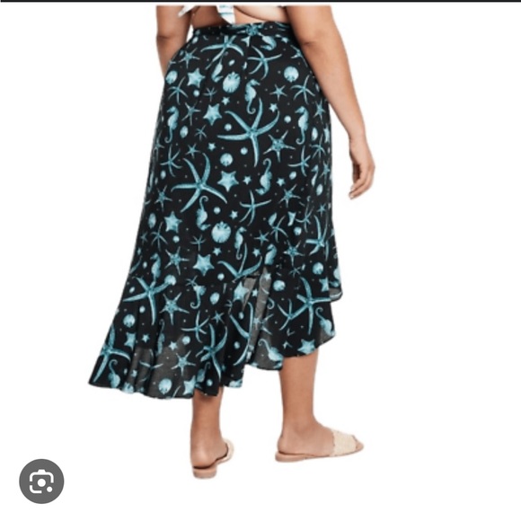 NWT Aguabendita X Target Deep Sea Print Wrap Skirt - Sz. XXL - Picture 2 of 7